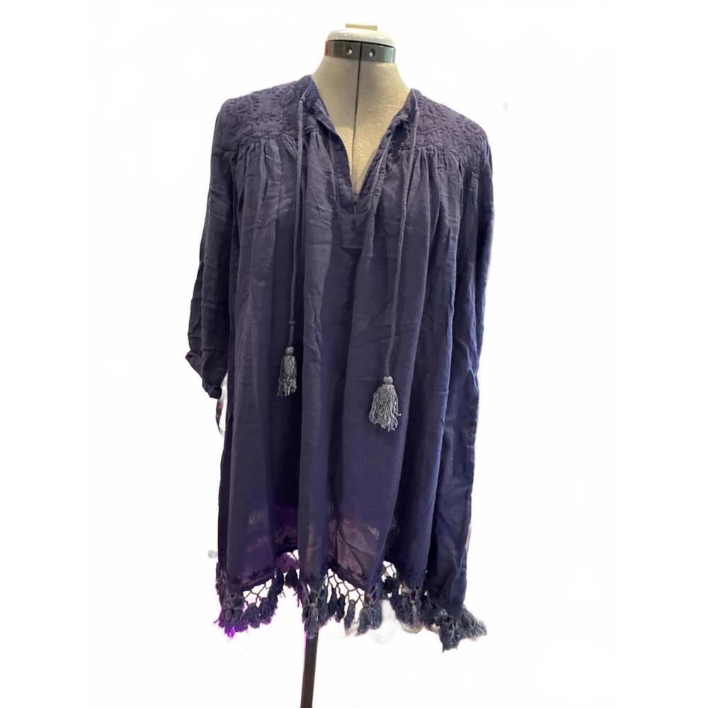 Roberta Roller Rabbit Lightweight Tunic - Navy Blue Blouse